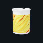 Mango cream, with curved red or coral stroke beverage pitcher<br><div class="desc">I intended to do something striking,  but the beauty and softness of some tones and colors made me bow - intention -,  and I decided to publish these curved shapes in light colors.</div>