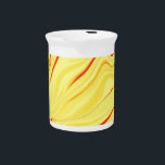 Mango cream, with curved red or coral stroke beverage pitcher<br><div class="desc">I intended to do something striking,  but the beauty and softness of some tones and colors made me bow - intention -,  and I decided to publish these curved shapes in light colors.</div>