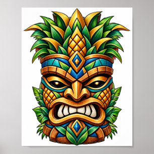 Mango Crown Tiki Poster