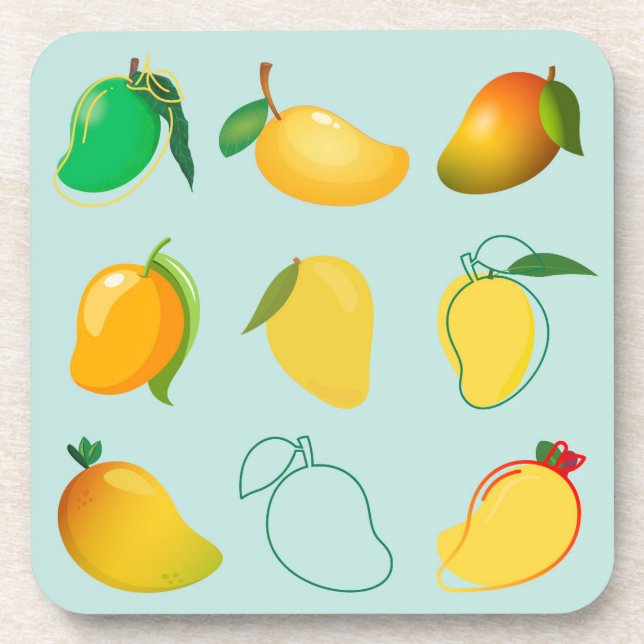 Mango Fresh Beverage Coaster (Front)