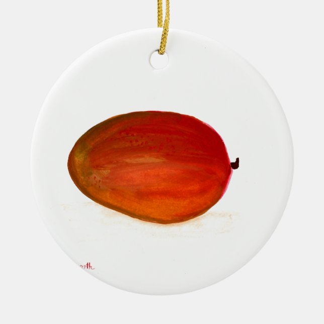 Mango fruit ceramic ornament (Front)