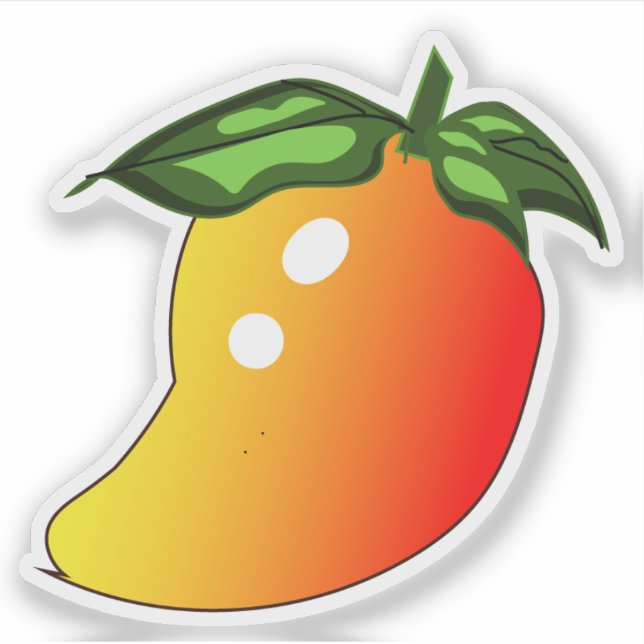  Mango Fruit Illustration Sticker (Front)