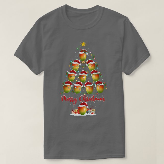 Mango Fruit Lover Xmas Matching Santa Mango Christ T-Shirt (Design Front)