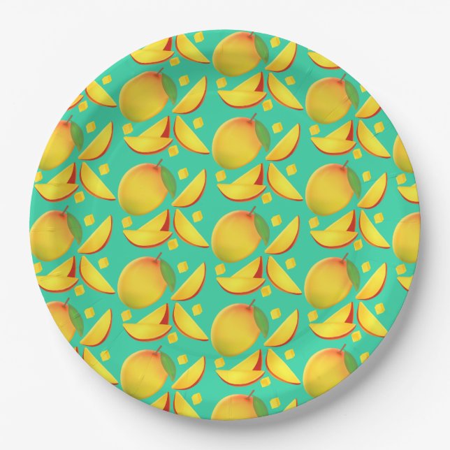 Mango Fruit Paper Plates (Front)