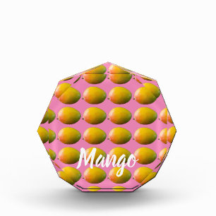 Mango Fruit Pattern for Vegetarian and Vegan Acrylic Award