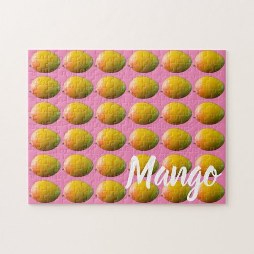 Mango Fruit Pattern for Vegetarian and Vegan Jigsaw Puzzle