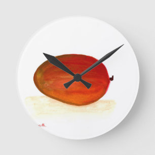 Mango fruit round clock