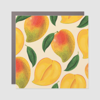 Mango Fruit Seamless Pattern Car Magnet