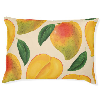 Mango Fruit Seamless Pattern Pet Bed
