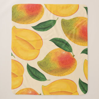 Mango Fruit Seamless Pattern Sherpa Blanket