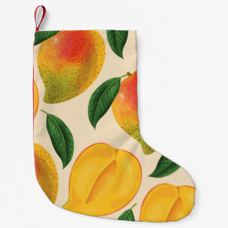 Mango Fruit Seamless Pattern Small Christmas Stocking