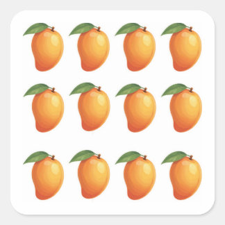 Mango Fruit Square Sticker