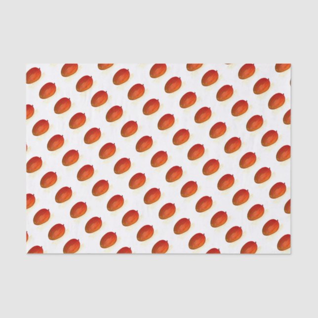 Mango fruit watercolor chic Food Tropical Pattern  Tissue Paper (Front)