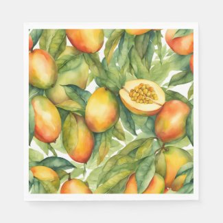 Mango Fruits and Leaves