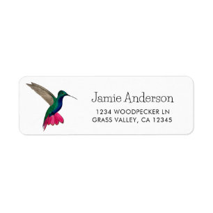 Mango Hummingbird Return Address Label