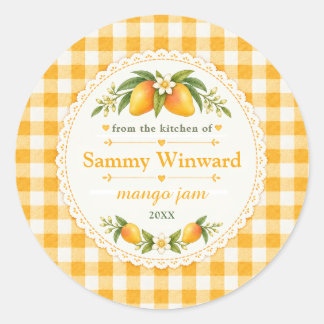 Mango Jam Homemade Gift Label