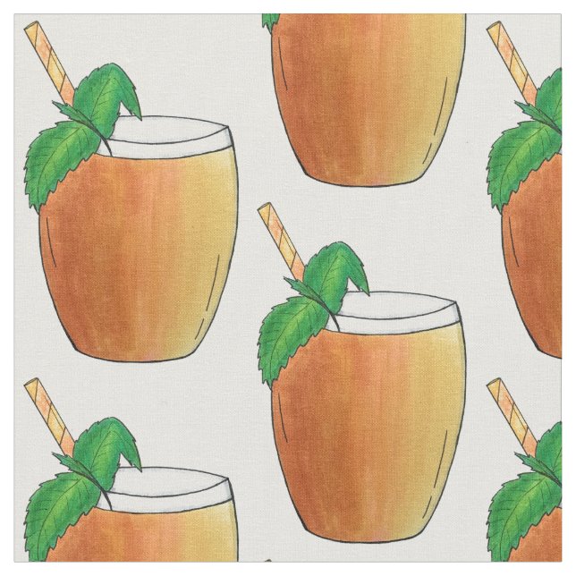 Mango Lassi Lassis Indian Food Yogurt Drink Fabric (Close Up)