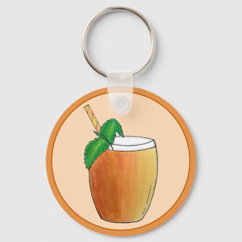 Mango Lassi Refreshing Indian Yoghurt Fruit Drink Keychain