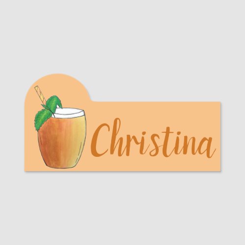 Mango Lassi Refreshing Indian Yoghurt Fruit Drink Name Tag