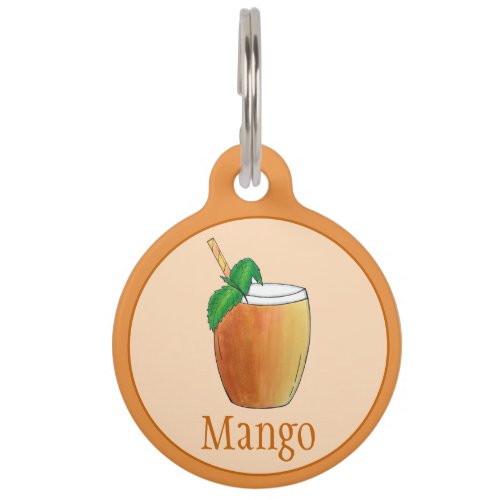 Mango Lassi Refreshing Indian Yoghurt Fruit Drink Pet ID Tag