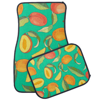 Mango Medley: Tropical Fruit Pattern Car Floor Mat
