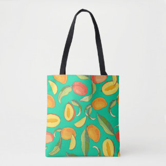 Mango Medley: Tropical Fruit Pattern Tote Bag