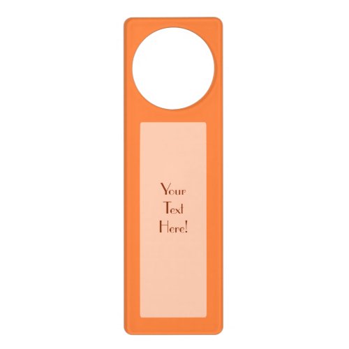 Mango Orange Color Background ready to customize Door Hanger