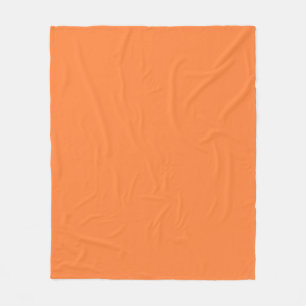 Mango Orange Color Style ready to customize Fleece Blanket