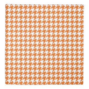 Mango Orange Houndstooth Pattern Duvet Cover