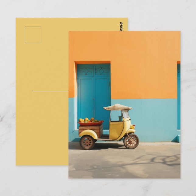 Mango Riksja Scooter Postcard (Front/Back)