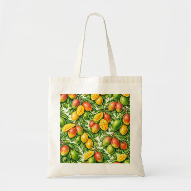 Mango Slices Tropical Botanical Tote Bag (Front)