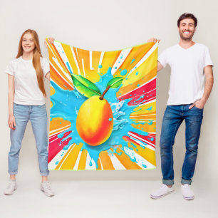 Mango Splash Delight Fleece Blanket