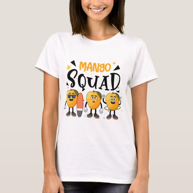 Mango Squad Summer Funny Mango Fruit Lovers T-Shirt (Front)