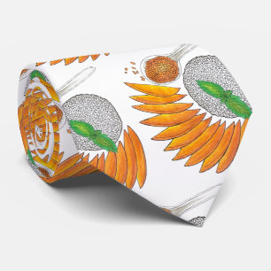 Mango Sticky Rice Dessert Thai Food Cuisine Neck Tie