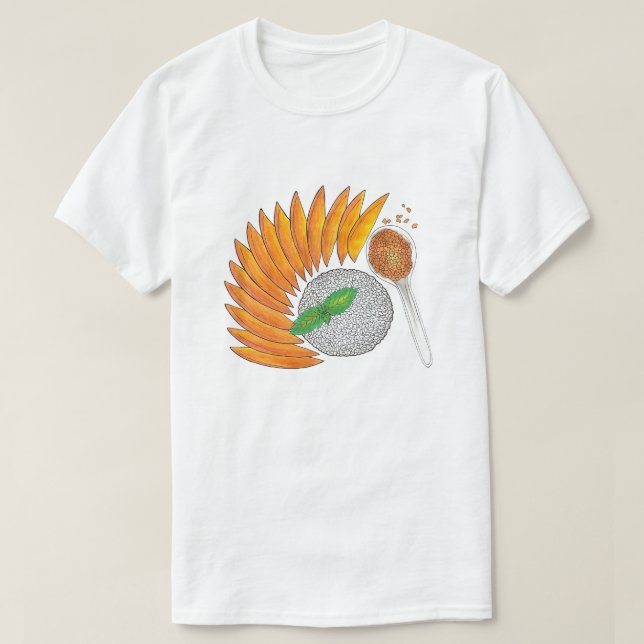 Mango Sticky Rice Dessert Thai Food Cuisine T-Shirt (Design Front)