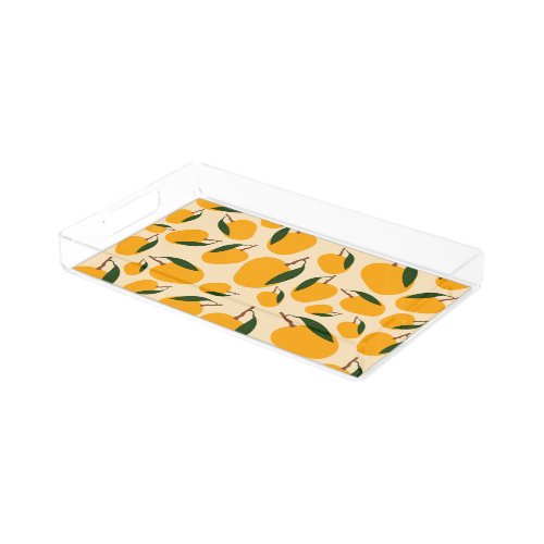 Mango Summer Fruit Pattern Acrylic Tray