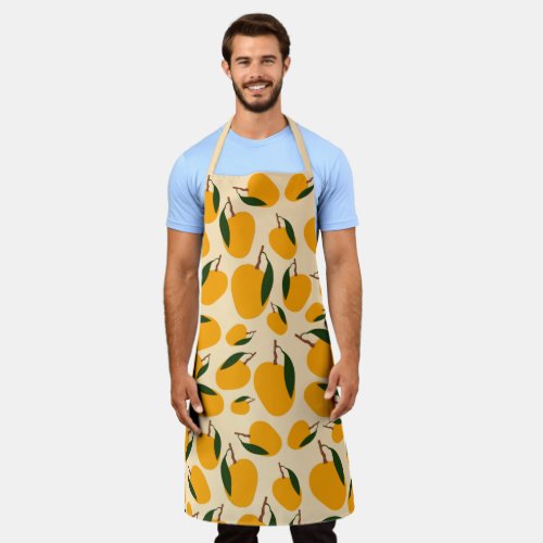 Mango Summer Fruit Pattern Apron