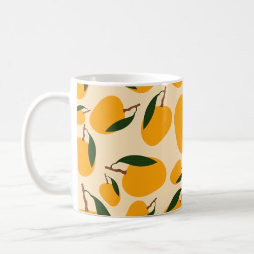 Mango Summer Fruit Pattern Coffee Mug