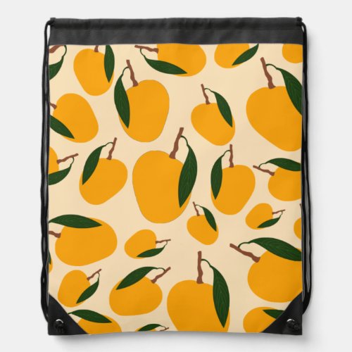 Mango Summer Fruit Pattern Drawstring Bag