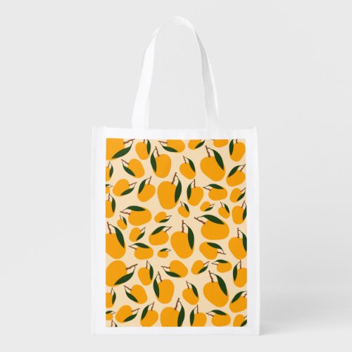 Mango Summer Fruit Pattern Grocery Bag