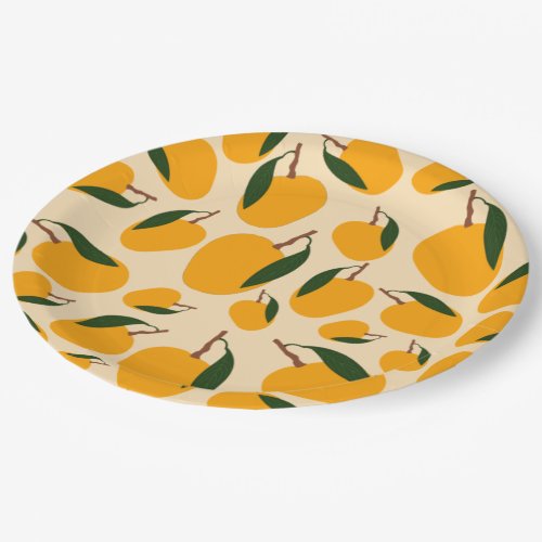 Mango Summer Fruit Pattern Paper Plates