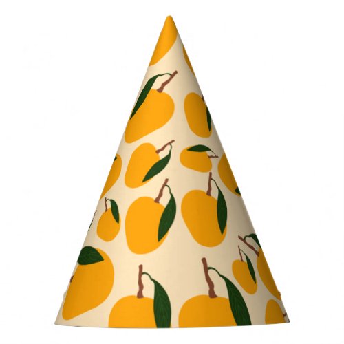 Mango Summer Fruit Pattern Party Hat