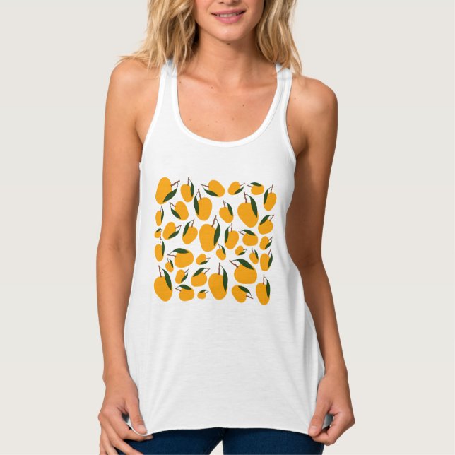 Mango Summer Fruit Pattern Tank Top (Front)