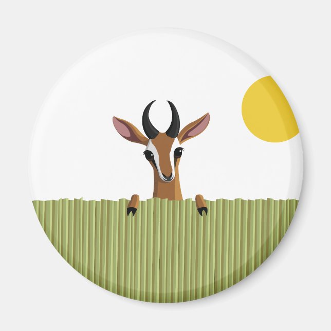 Mango the Gazelle Peek-a-boo Magnet (Front)