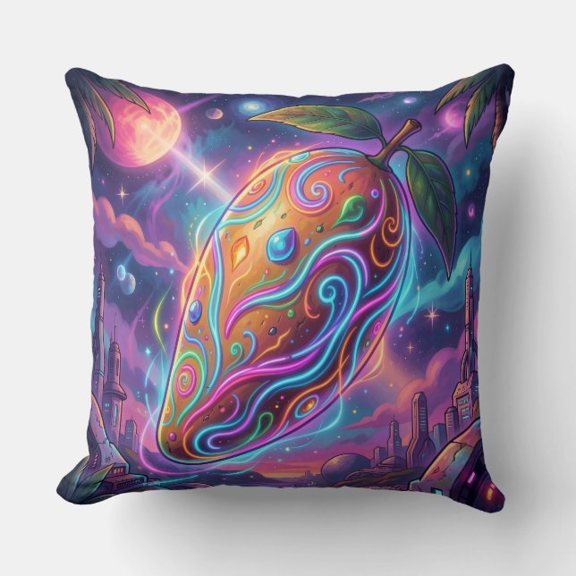 Mango – Tropical Fruit Full of Flavor´3 Throw Pillow (Front)