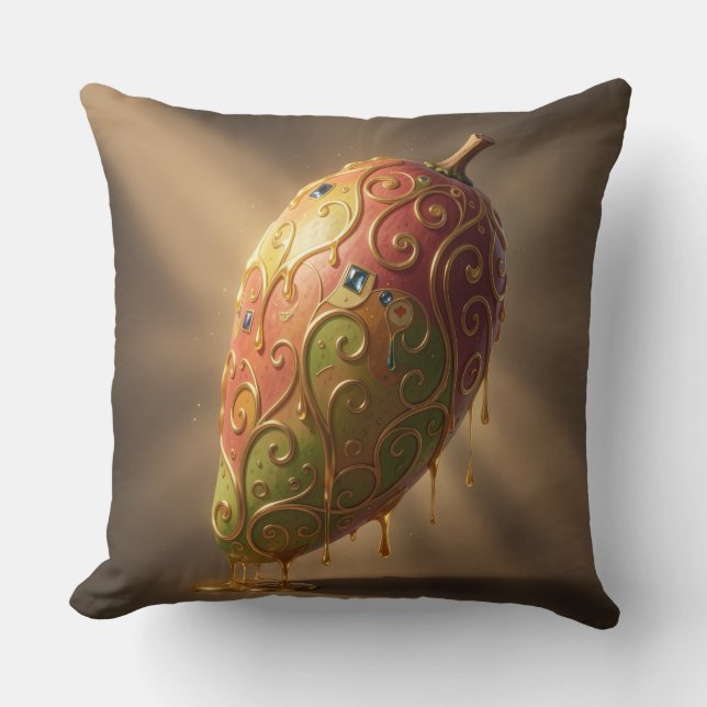 Mango – Tropical Fruit Full of Flavor´6 Throw Pillow (Front)