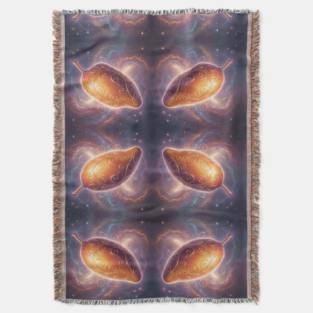 Mango – Tropical Fruit Full of Flavor´8 Throw Blanket (Front Vertical)