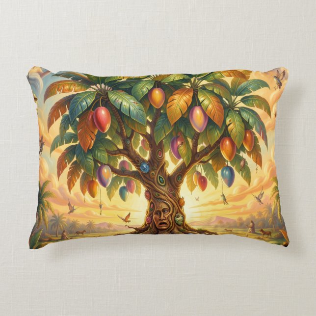 Mango - Tropical fruit full of flavor Accent Pillow (Front)