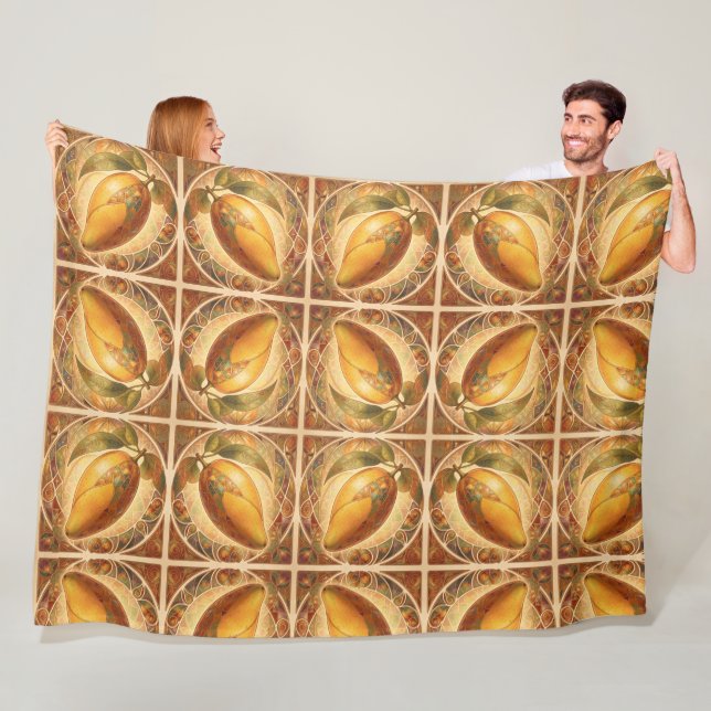 Mango - Tropical fruit full of flavor Fleece Blanket (In Situ)