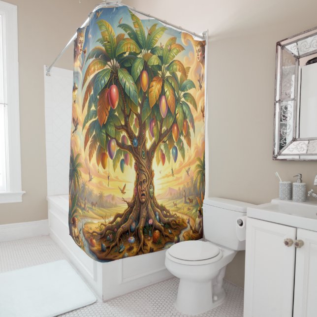 Mango – Tropical Fruit Full of Flavor Shower Curtain (In Situ)